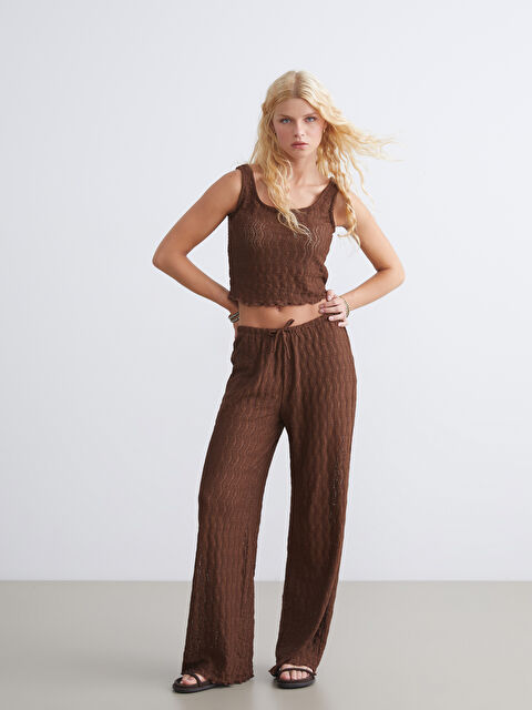 XSIDE Beli Lastikli Dokulu Kadın Pantolon - S5QS61Z8-ZMQ