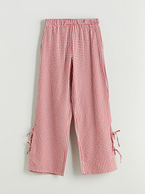 LCW DREAM Beli Lastikli Ekose Kadın Pijama Alt - S5QS72Z8-LTQ