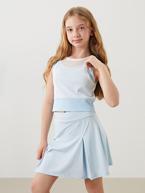 LCW Kids Bisiklet Yaka Kız Çocuk Crop Atlet - S5QS81Z4-FUX