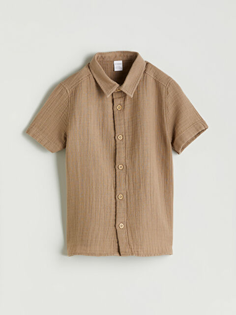 LCW baby Basic Pamuklu Erkek Çocuk Gömlek - S5QT07Z1-CTC