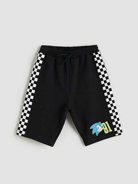 LCW Kids Beli Lastikli Sonic Baskılı Erkek Çocuk Şort - S5QT18Z1-CVL