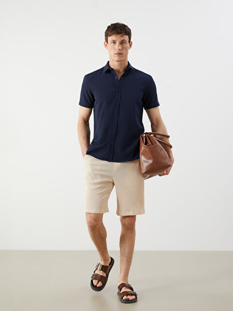 LCW Vision Regular Fit Dokulu Erkek Şort - S5QT22Z8-DEE