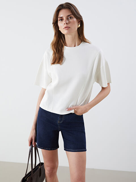 Natuvera Bisiklet Yaka Kadın Tişört