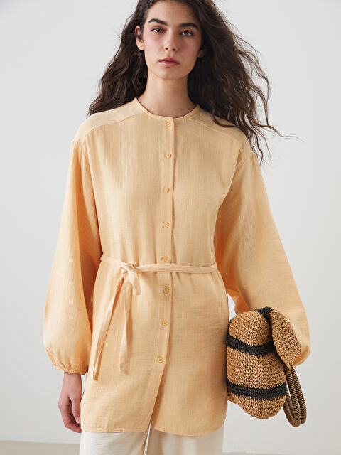 LCW Modest Bisiklet Yaka Kadın Gömlek Tunik - S5QU73Z8-CRK