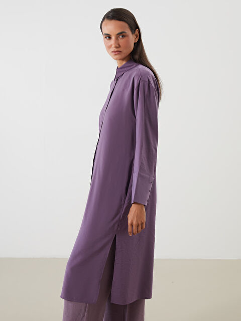 LCW Modest Oversize Modal Karışımlı Kadın Gömlek Tunik - S5QU92Z8-HGS