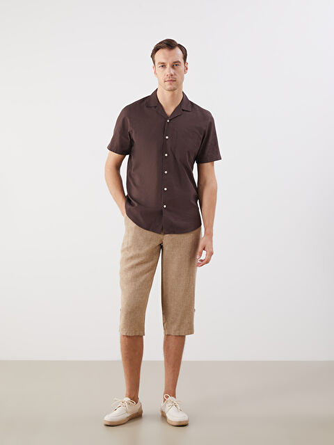 LCWAIKIKI Classic Standart Kalıp Keten Karışımlı Erkek Şort - S5QU93Z8-DU7