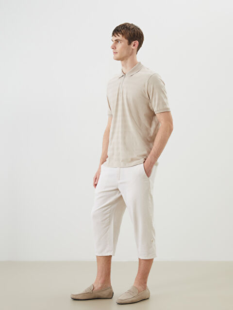 LCWAIKIKI Classic Standart Kalıp Keten Karışımlı Erkek Şort - S5QU93Z8-Z4P