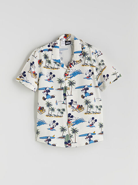 LCW Kids Mickey Mouse Baskılı Erkek Çocuk Gömlek - S5QV01Z1-LQA