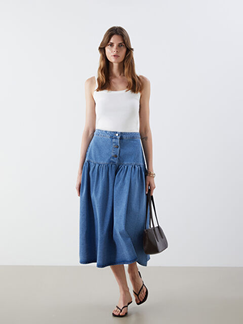 Natuvera Standart Fit Pileli Jean Etek - S5QV28Z8-H5M