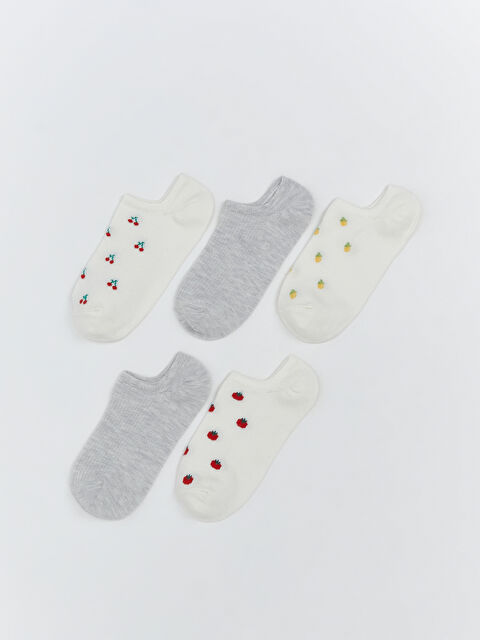 LCW DREAM Baskılı Kadın Sneaker Çorap 5'li - S5QV43Z8-FDU