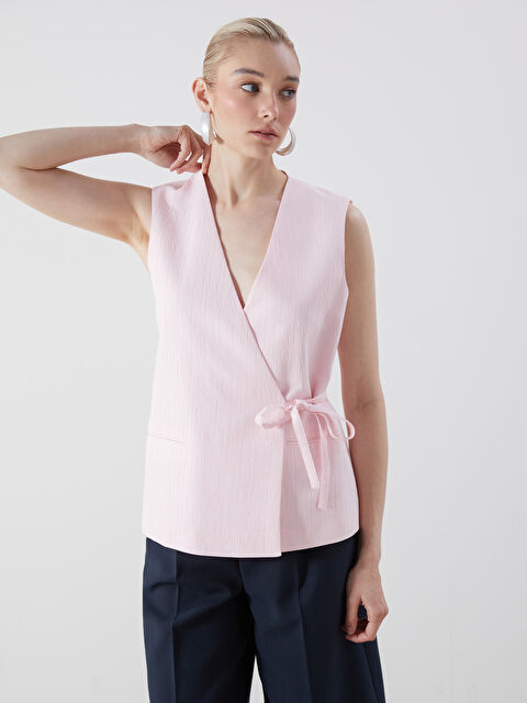 LCW Vision V Yaka Dokulu Kadın Klasik Yelek - S5QY59Z8-E6T