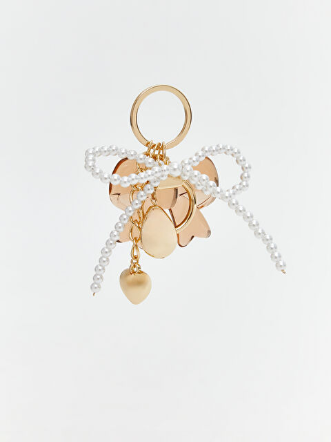 LCW ACCESSORIES مدالية مفاتيح معدنية بتفصيلة فيونكة لؤلؤية - S5QY91Z8-M0T