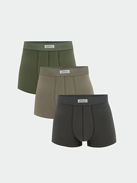 LC WAIKIKI Standart Kalıp Pamuklu Esnek Erkek Boxer 3'lü - S5R012Z8-GYQ