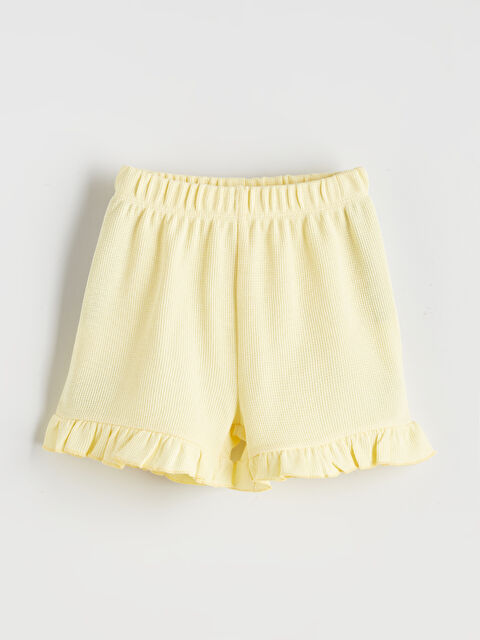 LCW Kids Beli Lastikli Basic Kız Çocuk Şort - S5R099Z1-FTH