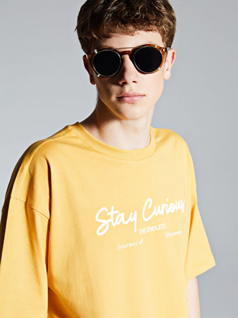 LCW Teen Bisiklet Yaka Genç Erkek Tişört - S5R118Z4-FGK