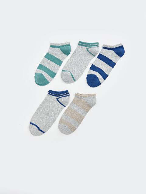 LCW Kids Çizgili Erkek Çocuk Patik Çorap 5'li - S63261Z4-K00