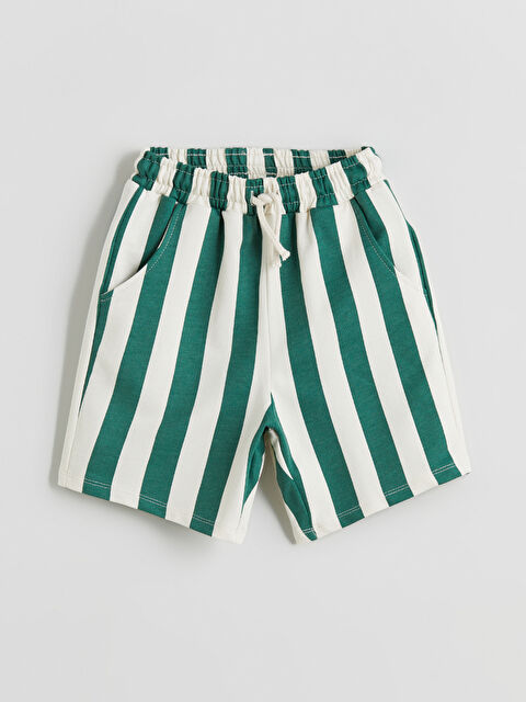 LCW Kids Beli Lastikli Çizgili Erkek Çocuk Şort - S5R161Z1-LFT