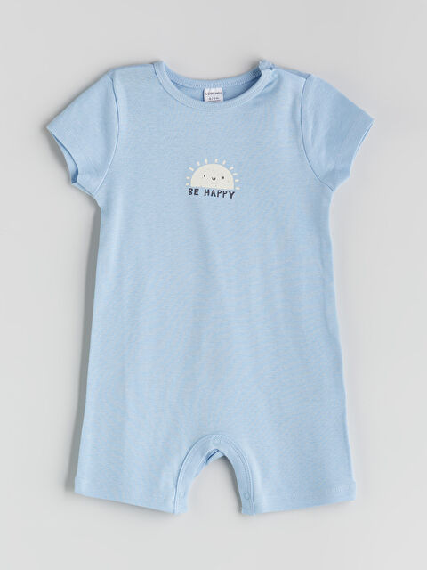 LCW baby Bisiklet Yaka Baskılı Erkek Bebek Penye Tulum - S5R172Z1-E3U