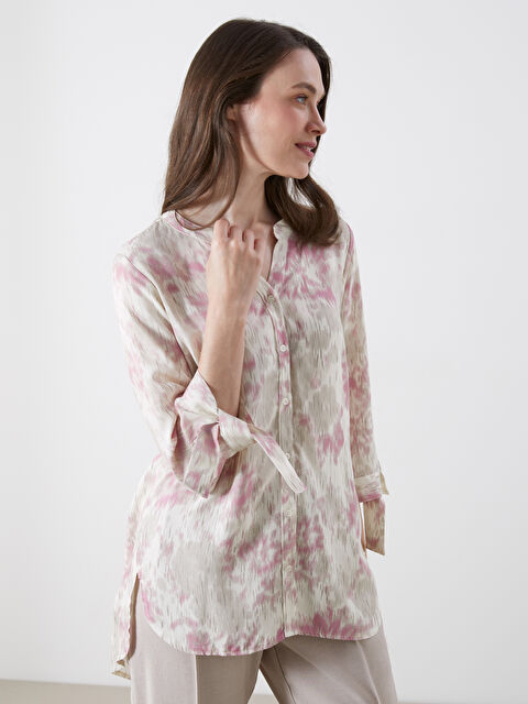 LCW Grace Kaçık Yaka Batik Kadın Gömlek - S5R191Z8-LQA