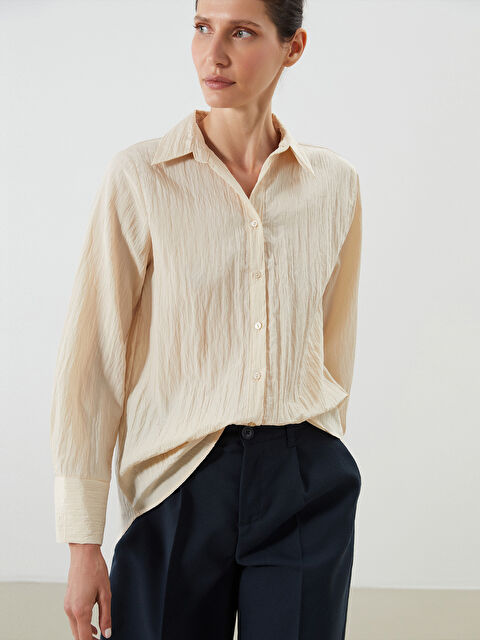 LCWAIKIKI Classic Dokulu Kadın Gömlek - S5R201Z8-RQH