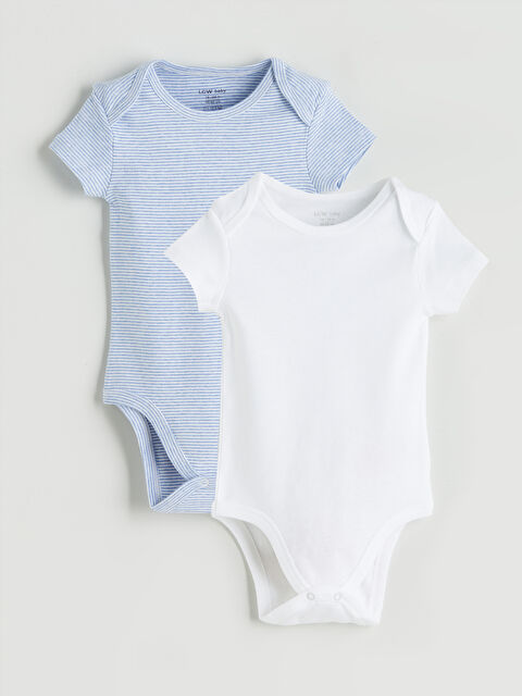 LCW baby Çizgili Erkek Bebek Çıtçıtlı Body 2'li - S5R206Z1-LFC