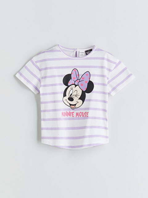 LCW Kids Minnie Mouse Printed Girls' T-Shirt - S5R210Z1-LGL