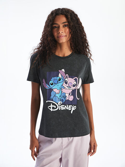 XSIDE Crew Neck Lilo & Stitch Licensed Women's T-Shirt - S5R265Z8-VDL