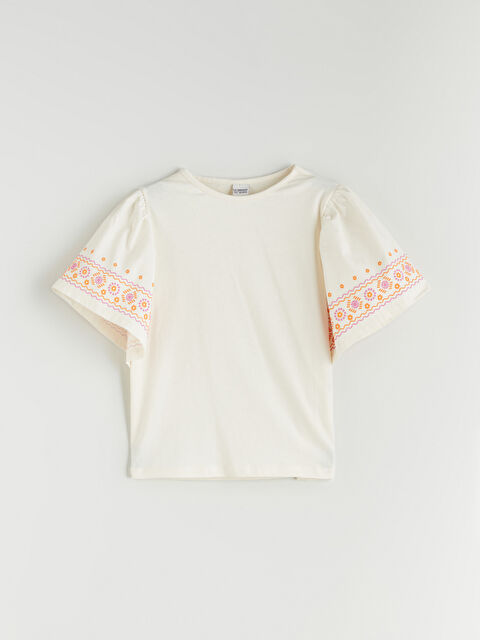 LCW Kids Bisiklet Yaka Kız Çocuk Tişört - S5R272Z4-QVK