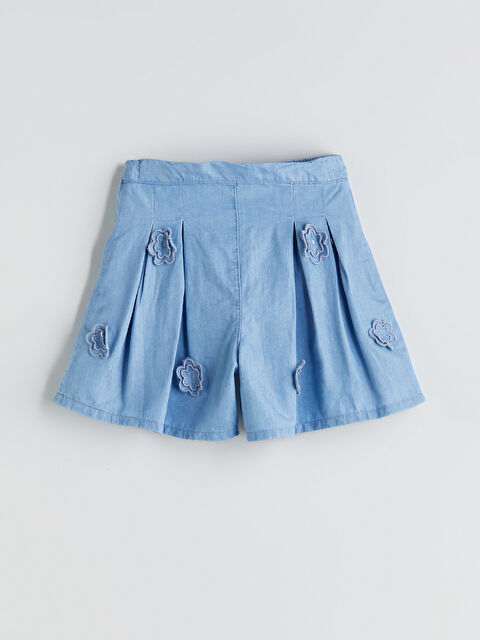 LCW Kids Kız Çocuk Denim Görünümlü Şort Etek - S5R294Z1-507