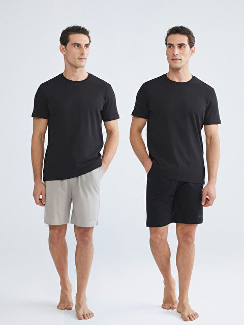 LC WAIKIKI Slim Fit Erkek Pijama Alt Şort 2'li - S5R330Z8-CVL