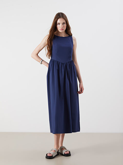 XSIDE Bisiklet Yaka Büzgülü Belden Oturtmalı Elbise - S5R335Z8-CRP