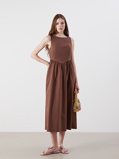 XSIDE Bisiklet Yaka Büzgülü Belden Oturtmalı Elbise - S5R335Z8-D2N