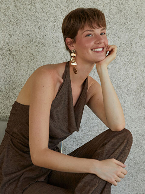 LCW Vision Halter Yaka Dokulu Sırtı Pencereli Bluz - S5R343Z8-R3B