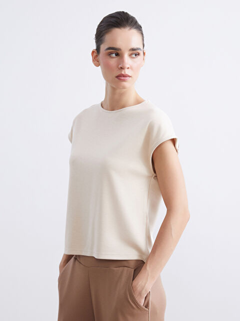 Natuvera Bisiklet Yaka Kadın Tişört - S5R374Z8-ZUZ