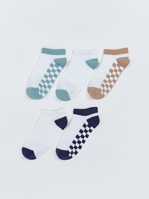 LCW Kids Desenli Erkek Çocuk Patik Çorap 5'li - S5R470Z4-K00