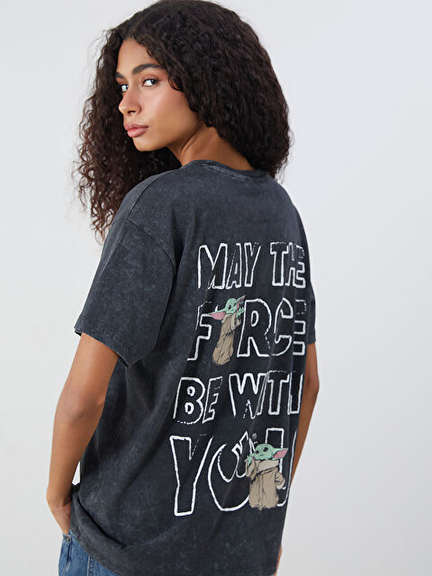 XSIDE Bisiklet Yaka The Mandolorian Lisanslı Kadın Tişört - S5R510Z8-VDL