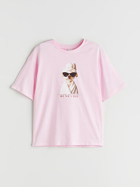 LCW Kids Bisiklet Yaka Kız Çocuk Tişört - S5R544Z4-QXB