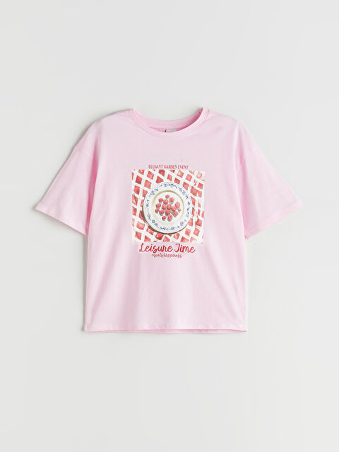 LCW Kids Bisiklet Yaka Kız Çocuk Tişört - S5R545Z4-QXB