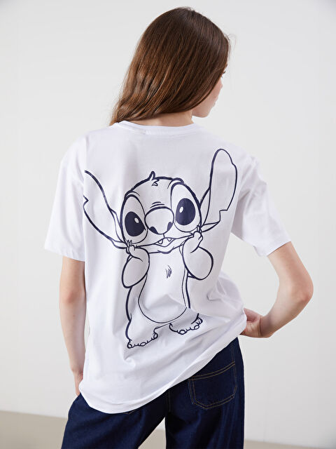 XSIDE Bisiklet Yaka Stitch Baskılı Kadın Tişört