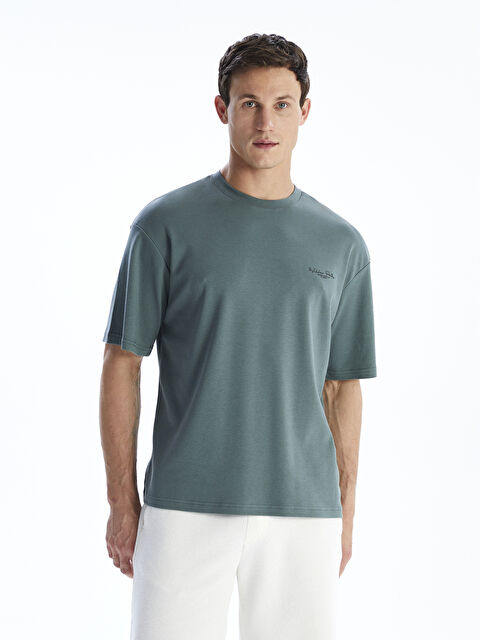 LCW Vision Bisiklet Yaka Baskılı Erkek Tişört - S5R555Z8-H9D