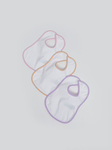 LCW baby Cırt Cırt Kapamalı Kız Bebek Mama Önlüğü 3'lü - S5R568Z1-VC4