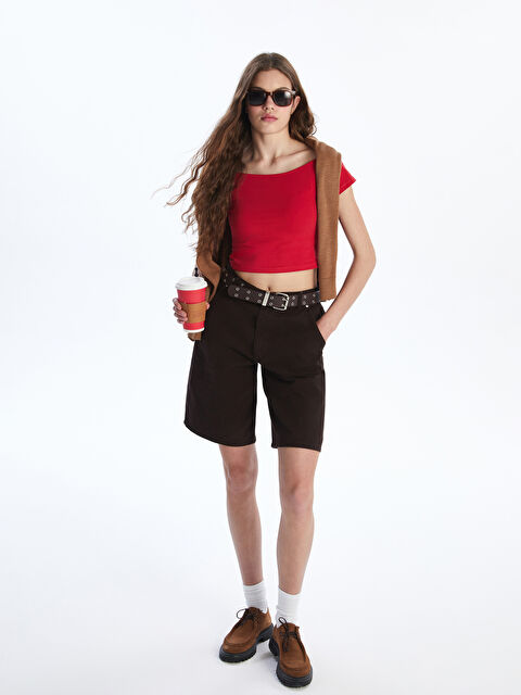 XSIDE Bermuda Fit Kadın Jean Şortolon - S5R583Z8-D2N