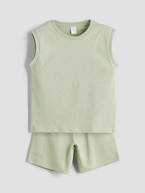 LCW Kids Basic Penye Erkek Çocuk Atlet ve Şort 2'li - S5R586Z1-FLD