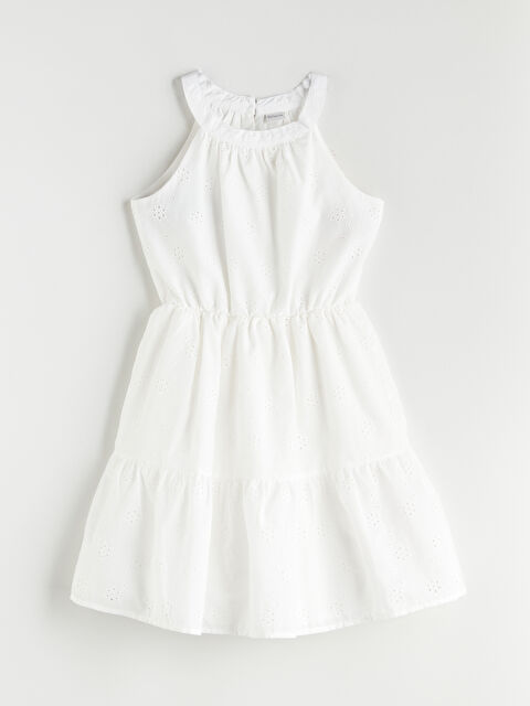 LCW Kids Halter Yaka Fisto Detaylı Kız Çocuk Elbise - S5R587Z4-Q6K