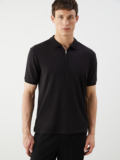 LCW Vision Polo Yaka Penye Erkek Tişört - S5R599Z8-CVL