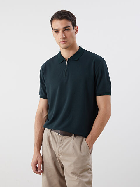 LCW Vision Polo Yaka Penye Erkek Tişört - S5R599Z8-CYB