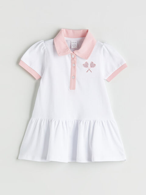 LCW baby Tenis Kortu Nakışlı Kız Bebek Elbise - S5R609Z1-FFB