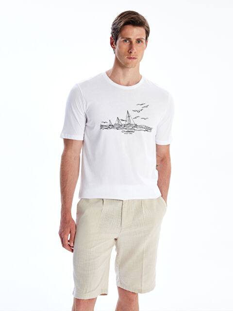 SOUTHBLUE Bisiklet Yaka Baskılı Penye Erkek Tişört - S5R657Z8-Q6K