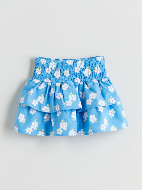 LCW Kids Beli Lastikli Çiçekli Kız Çocuk Etek - S5R662Z1-LQQ