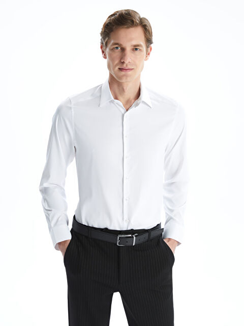 LCW BUSINESS Slim Fit Uzun Kollu Erkek Gömlek - S64183Z8-Q6K